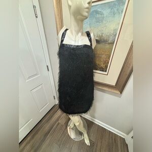 LEENA Shoulder Strap Black Furry Size 4